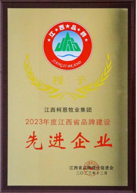2023年度江西省品牌建設先進企業（牌匾）