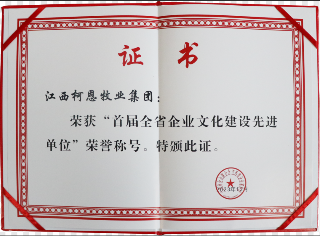 全省企業文化建設先進單位（證書）