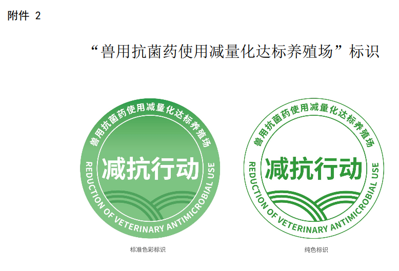 “獸用抗菌藥使用減量化達(dá)標(biāo)養(yǎng)殖場”標(biāo)識