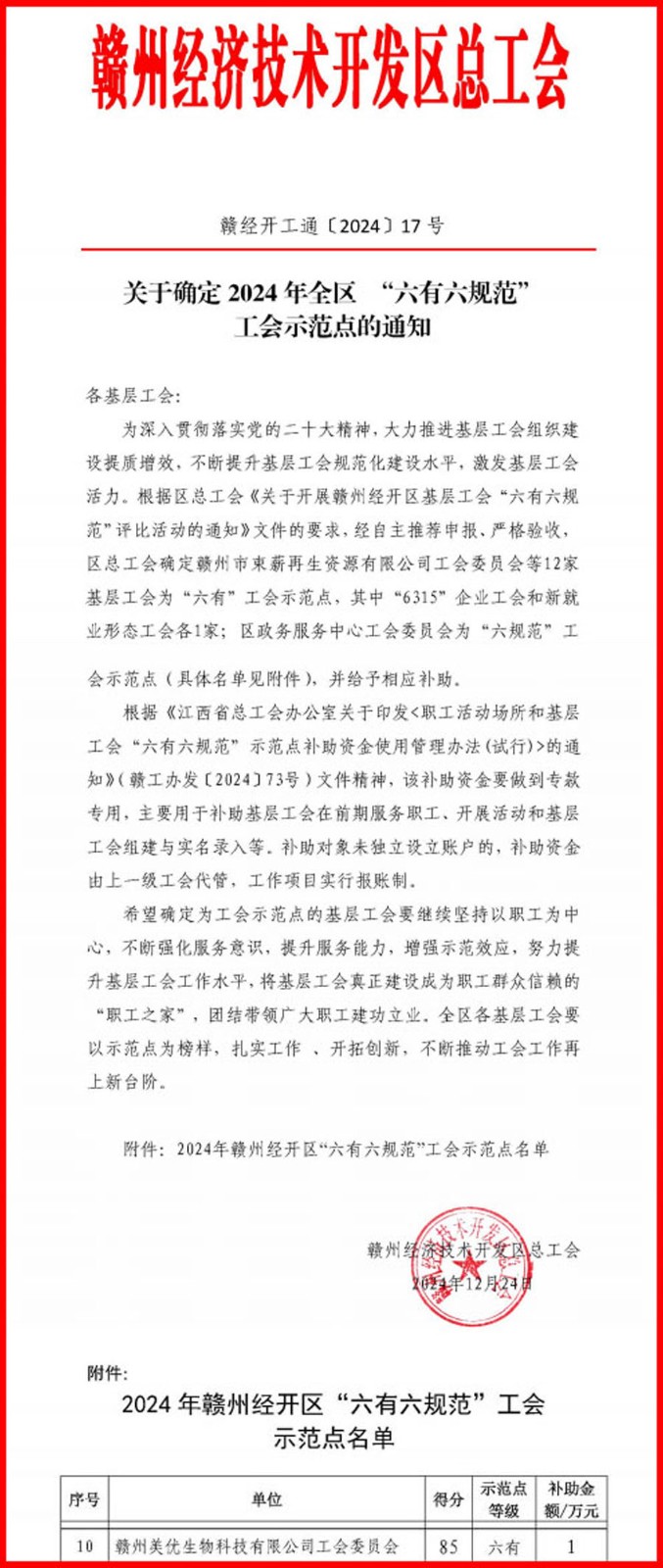 贛州美優(yōu)工會榮獲“六有”工會示范點(diǎn)